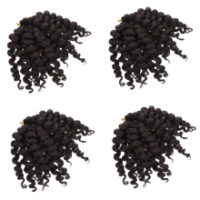 Short Fluffy Twists Crochet Braids Synthetic Hair Extensions for Women Natural Curly Look