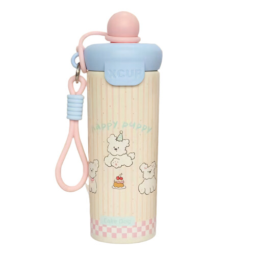 Einzigartige Cartoon-Float-Ball-Edelstahl-Isolierflasche-Rosa