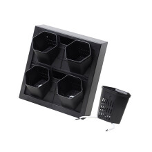 Platzsparender Blumentopf mit Rahmen, perfekt für-Schwarz
