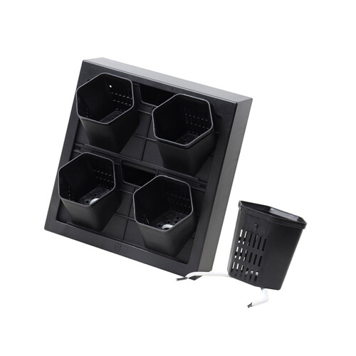 Platzsparender Blumentopf mit Rahmen, perfekt für-Schwarz