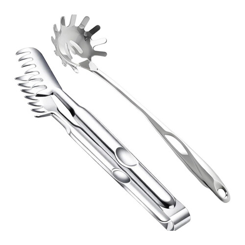 Elegant S Shaped Spaghetti Spoon And Strainer Stainless Steels