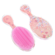 2pcs Pink Unicorn Detangling Brush for Curly Hair with Soft Bristles and Comfort Scalp Massage