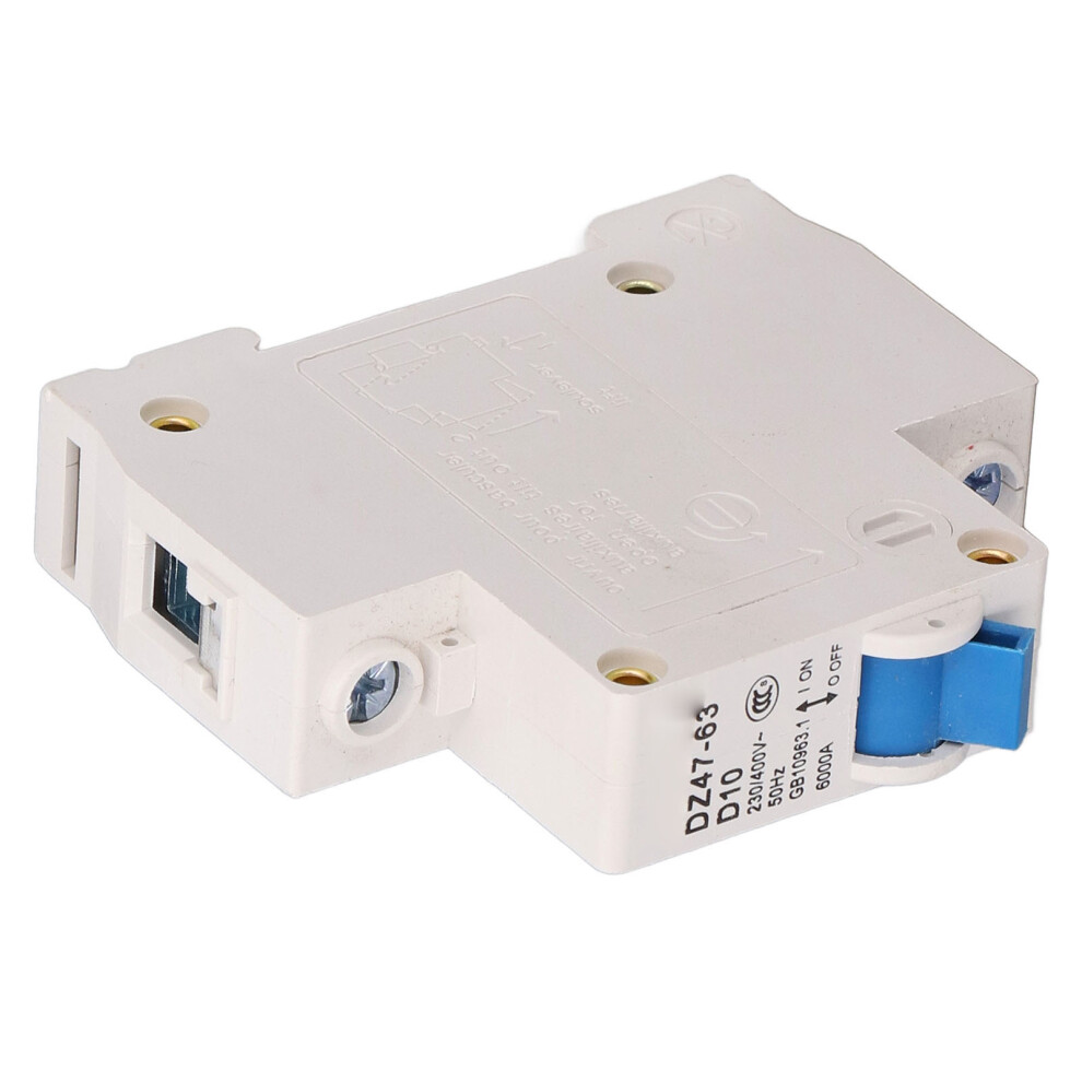 1P Mini Circuit Breaker 10A 6000A 400V Din Rail Dz47-63 D10 6911390247712