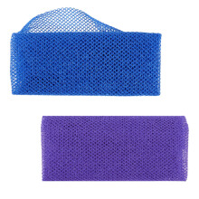 African Bath Sponge Pack of 2, Long Stretchable Exfoliating Net for Body Wash Blue and Purple