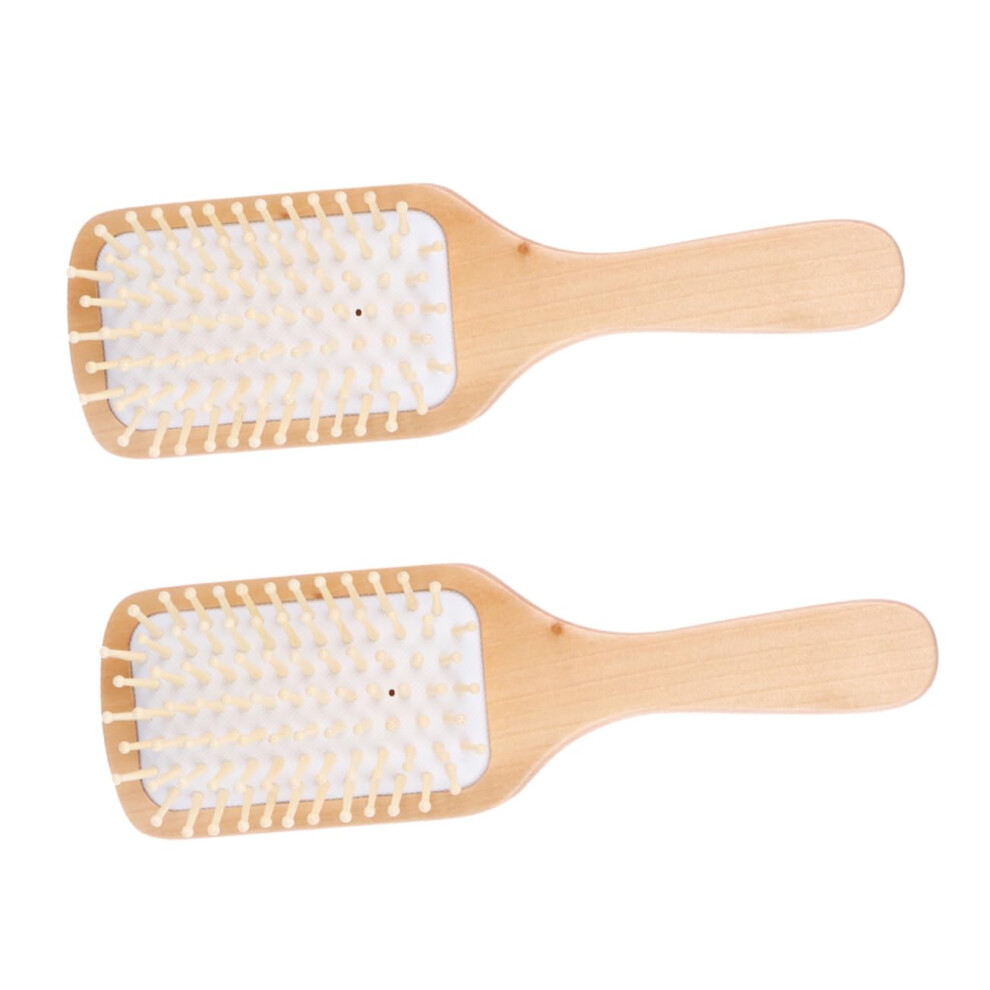 Boar Bristle Hair Brush and Wooden Hair Comb Set for Gentle Detangling and Scalp Massage