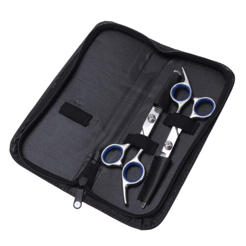 Professional Hair Cutting Scissors Set with Case, Ergonomic Grip, RustResistant Barber Shears