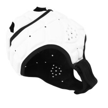 Jugend-Rugby-Gelkopfpolster aus EVA, weiche Schale, Flag Football Helm, weiß, Größe M
