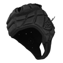 Jugend Rugby Schutzkopfband EVA-Schaumweiche Shell-Helm Schwarz S