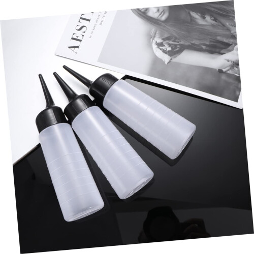 Hair Dye Applicator Bottle Set, Clear Refillable Squeeze Design for Precise Salon Color Application 1