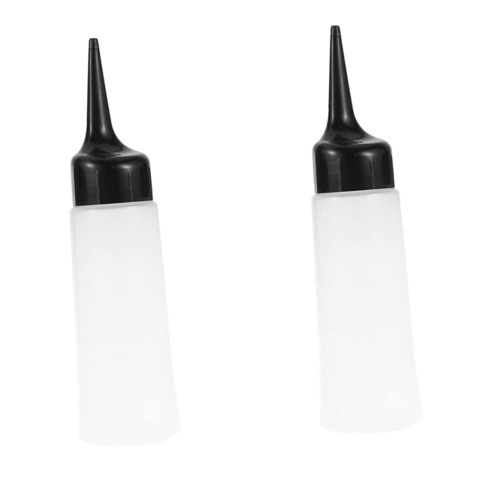 Hair Dye Applicator Bottle Set, Clear Refillable Squeeze Design for Precise Salon Color Application