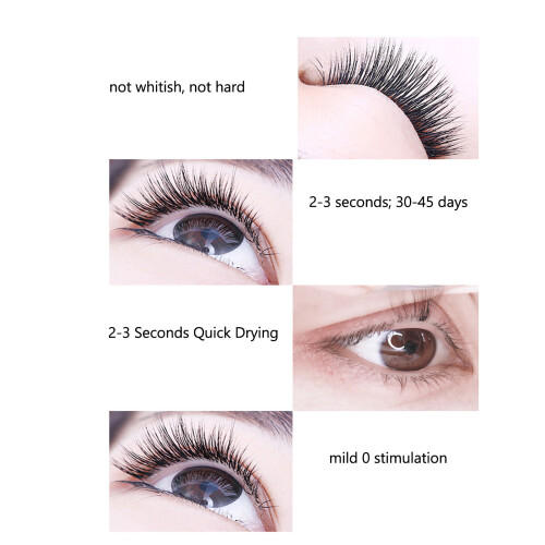 10ml Extra Strong Eyelash Extension Glue, Quick-Dry Black Adhesive 2