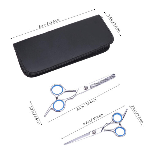 Professional Hair Cutting Scissors Set with Case, Ergonomic Grip, RustResistant Barber Shears 1