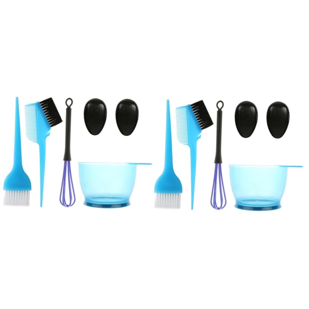 Beatifufu 10pcs Professional Hair Dye Kit with Mixing Bowl, Brushes and Earmuffs for Home and Salon Use