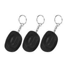 Portable Colorful Cowboy Hat Bottle Opener Keychain For-Black