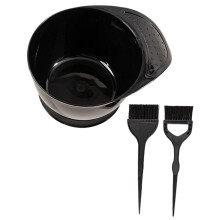 Hair Dye Brush and Coloring Bowl Set with Comb Edge for Even Color Coverage Highlights Brow Kit
