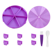 Easy Cleaning Round Beads Painting Sifter Tray DIY Craft-Purple