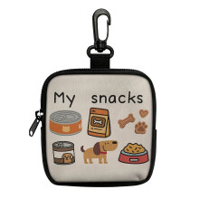 Pochette de friandises étanche pour chien,-blanc mes collations