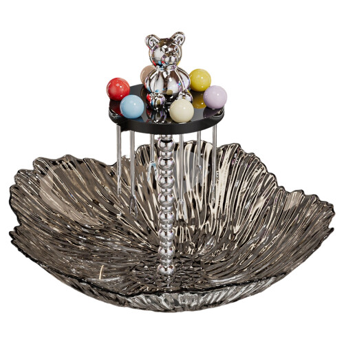Practical Everyday Use Fruit Plate Includes 6 Forks Large-4 1