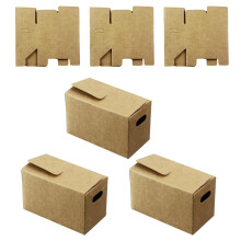 Pack of 6 Kraft Paper Storage Boxes for Home Organization-6