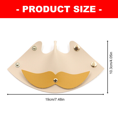 Versatile Eyeglass Stand With Mustache Feature PU-light brown 2