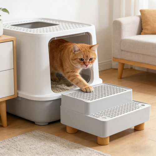 Quiet Two Layer Puss Wastebasket Step with Low Noise-White 1