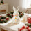 Figurines de lapins de pâques, Statue de lapin, bougeoir de-M2 6