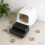 Permanent ABS Constructed Two Layer Puss Wastebasket-dark gray 4