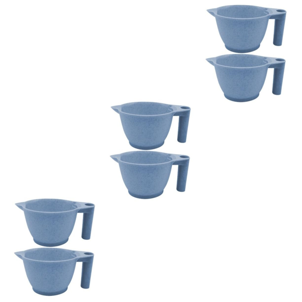 6pcs Hair Dye Mixing Bowl Set with Ergonomic Handle Grip, Reusable NonâSlip Bowls for Salon and Home Use