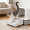 Permanent ABS Constructed Two Layer Puss Wastebasket-dark gray 6