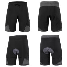 2 In 1 Padded Bike Shorts Men Breathable Workout Cycling Shorts with Pockets