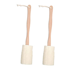 Loofah Back Scrubber with Long Handle, Dual Brush Set for Deep Exfoliation and Relaxing Shower