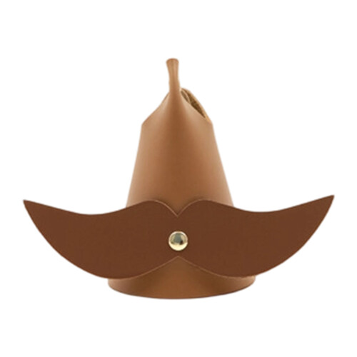 Versatile Eyeglass Stand With Mustache Feature PU-light brown