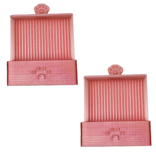 Decorative Beads Spatula Storage Tray As Charm Desktop-2 Pink
