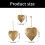 3PCS dekorative Eisen Herz Form Windspiele mit hängenden-Gold 4