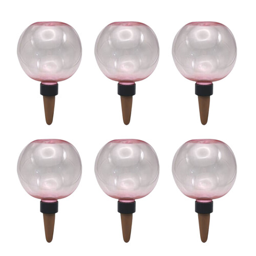 6Pcs Plant Watering Globes Automatic Watering-Pink bubble model