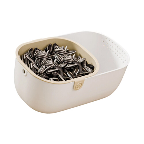 Rice Drain Container Cleaning Basket For Fruit Vegetable And-1