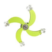 Interactively 4 Leaves Shape Windmills Bird Toy Rotate-Green