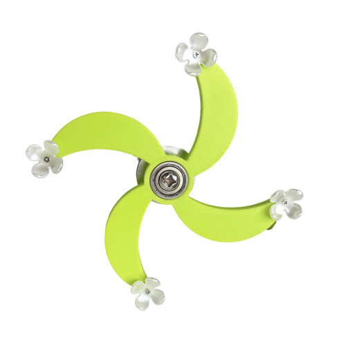 Interactively 4 Leaves Shape Windmills Bird Toy Rotate-Green