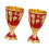Classical Alloy Stemwares Goblet With Smooth Finishes-Red 2 1