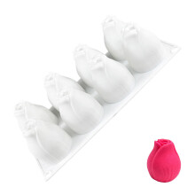 Romance Silikonformen mit 8 Rosenknospen, perfekt für die