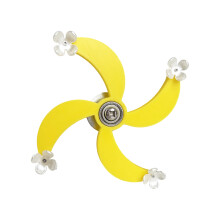Jouet à mâcher pour oiseaux, Spinner amusant, moulins à-Jaune