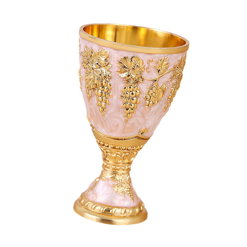 Stylish Metallic Wine Goblet Drink Cup Ideal For-White 1