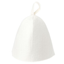 White Wool Sauna Hat Heat Protection Cap, Russian Style Breathable Sauna Head Protector for Bath House