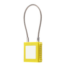 Lockout Cable Lock 85mm Steel Shackle for Equipment Maintenance Yellow