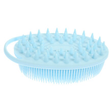 Silicone Bath Brush with Gentle Bristles for Body and Scalp, Soft Exfoliating Shower Scrubber