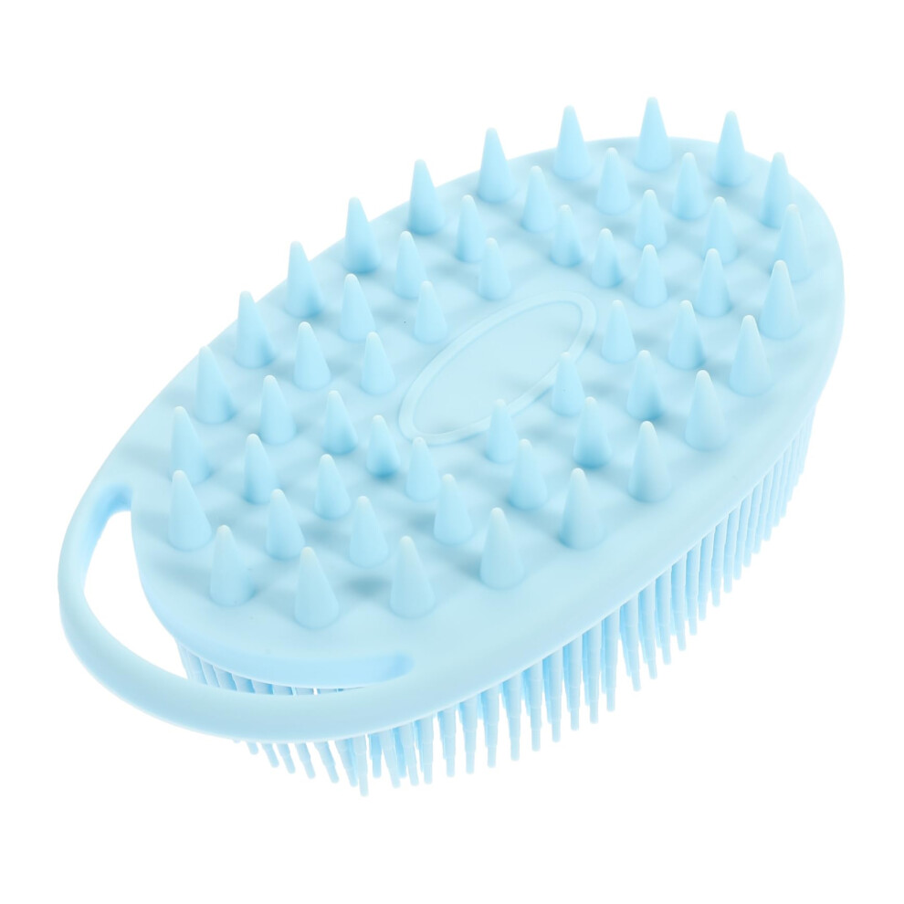 Silicone Bath Brush Dualsided Baby Bath Scrubber For Gentle Cleansing And Exfoliation Light/Blue