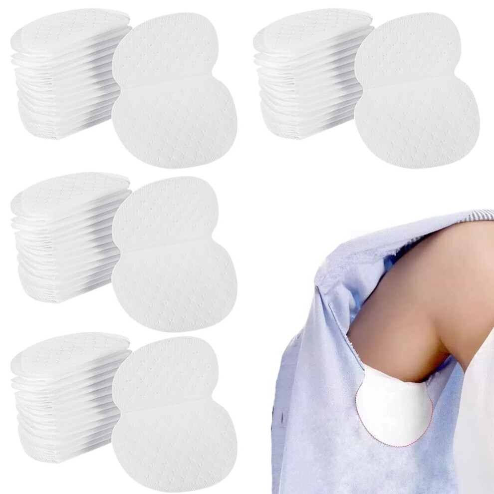 100 PCS Disposable Underarm Sweat Pads Invisible Armpit Sweat Shields for Clothing Protection