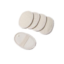 Loofah Bath Sponge Set of 5, DualSided Exfoliating Shower Pads with Soft Plant Fibers