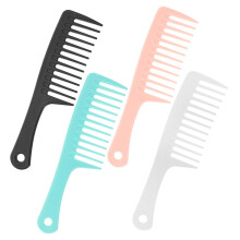 4pcs Wide Tooth Comb Set for Wet and Dry Hair, Gentle Detangling and Travel Size