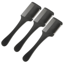 3pcs DualSided Hair Thinning Comb Set Long Handle Precision Control for Home Haircutting